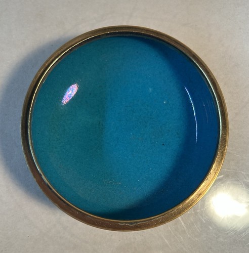 Scatola portagioie cinese vintage cloisonné floreale - Foto 7 di 8