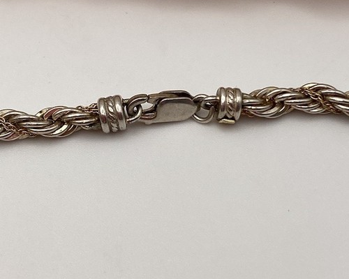 DESIGNER PRECIOUS PRECIOUS TM STERLING SILVER AND 14 K GOLD ROPE CHAIN NECKLACE - Photo 3/4