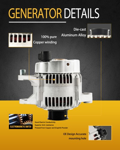 Fits 2013-2017 Chevrolet Equinox 3.6L V6 Alternator 11250N IR/IF For Terrain - Picture 10 of 20