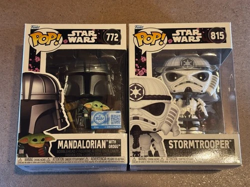 Funko POP! Star Wars Impressions  Stormtrooper 815 Mandalorian 772 minor blemish