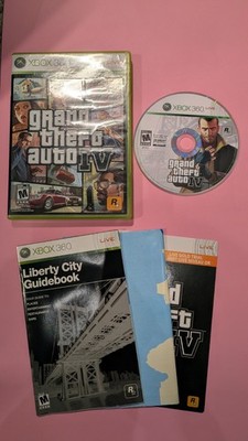 Grand Theft Auto IV (Xbox 360, 2008) Complete w/ Manual & Map CIB  