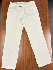 BROOKS BROTHERS Milano Khakis Chinos Pants Cream Sz. 32 x 30 Supima Cotton