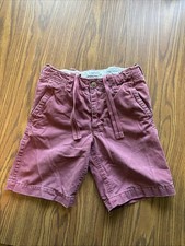 Abercrombie Fitch Kids Khaki Baggy Shorts Y2K Drawstring Pockets Boys 12