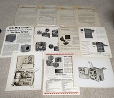 11 Vintage 1940s HOLMES PROJECTOR COMPANY Brochures / Letters / Photos