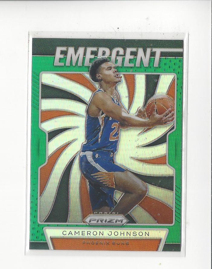2019-20 Prizm Emergent Prizms Green #13 Cameron Johnson Rookie Suns Nuggets