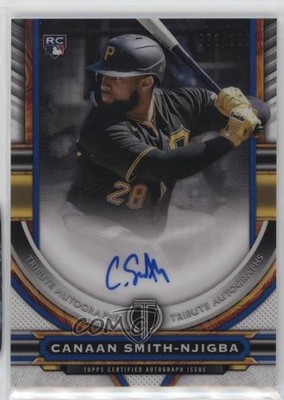 2023 Topps Tribute Blue /150 Canaan Smith-Njigba #TA-CSN Rookie Auto RC 06tg