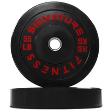 Barbell 2-Inch Olympic Bumper Plate Weight Set   55 lbs   Colored