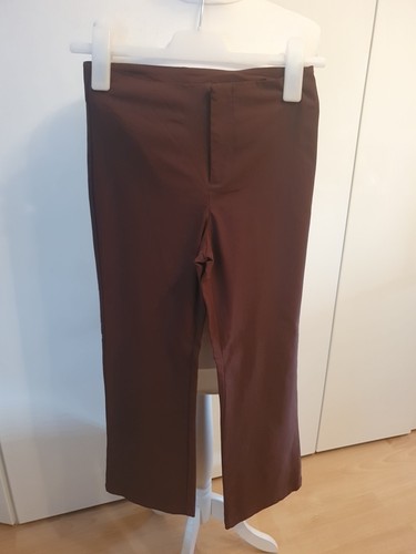 Dunkelbraune Damen H&M Divided 3/4 Stoffhose Gr. S