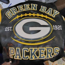 Vintage 90s G-III Apparel Green Bay Packers Faux Leather Jacket - Carl Banks Era