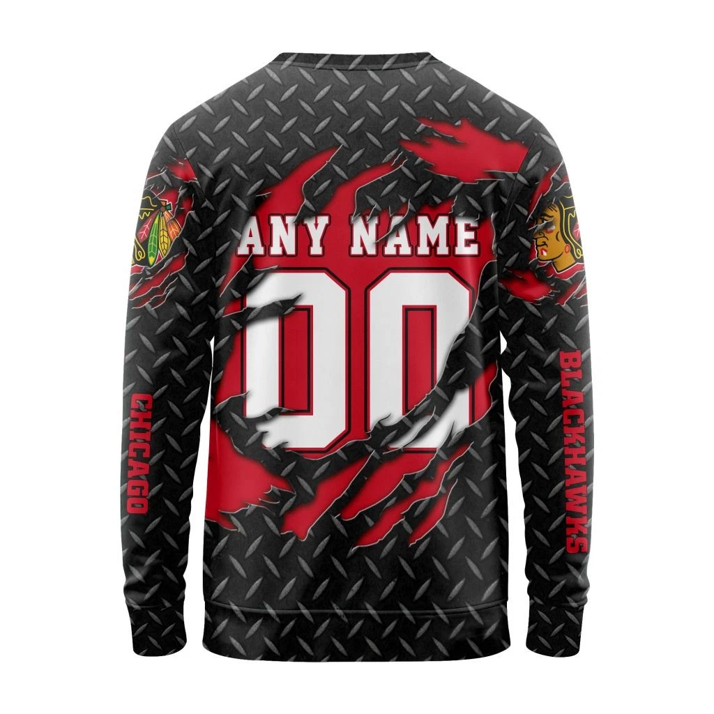 Personalized Chicago Blackhawks Sweater Special Black Metal