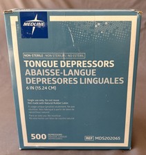 Crafting Wood Tongue Depressors Non-Sterile. 6  . Box of 500. Free Shipping.