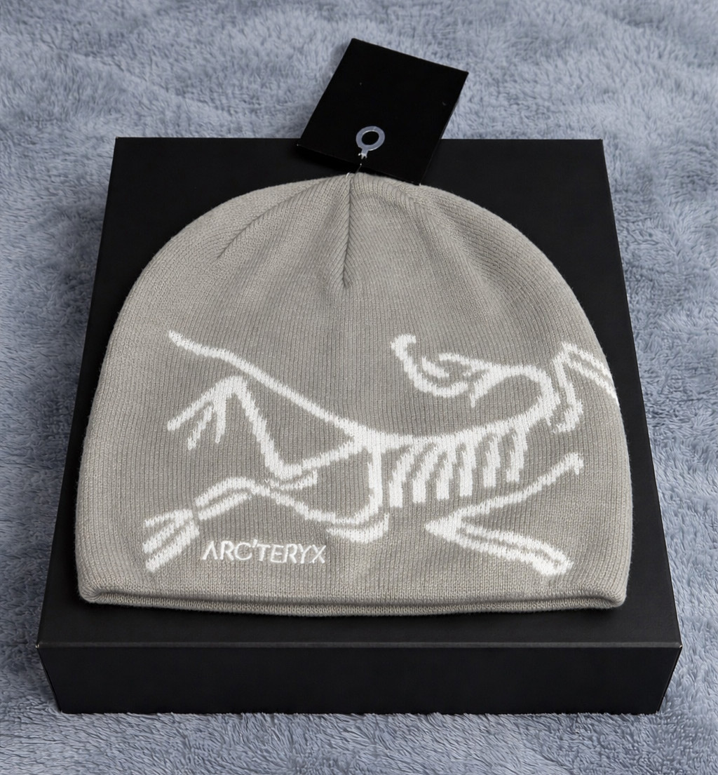 Arc'teryx Bird Head Toque Beanie Ash Gray Wool Ski Winter Hat Unisex NWT New
