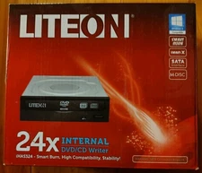 Liteon 24x Internal DVD/CD Writer New In Box IHAS324 Smart Burn