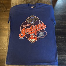 Vintage 1995 Cleveland Indians Chief Wahoo Champions FOTL T-Shirt USA Mens XL