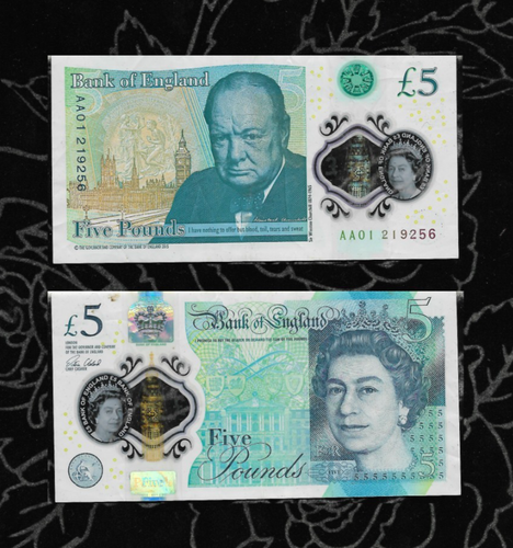 AA 01 # Bank of England # £ 5 # Victoria Cleland - Bild 2 von 2