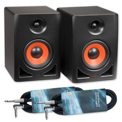 ESI nEAR i5 Studio Monitor-Boxen aktive Lautsprecher 1 Paar mit 2x Klinkenkabel