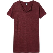 Old Navy Women's Rusty Red Heathered Knit V-Neck Short Sleeve Shift Dress M
