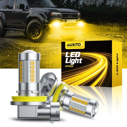 H11 H8 LED Fog Light Bulbs 3000K Golden Yellow Bright DRL High Power 6G27 Series - Picture 15 of 26