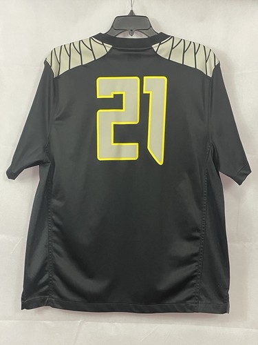 Nike Oregon Ducks Football Jersey #21 DeJuan Riggs Men’s Size XXL 2XL Black - Picture 16 of 22