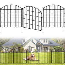 Garden Fencing Animal Barrier 12Pcs, 10 Panels  2 Gate, 30in H x 23.6ft L...