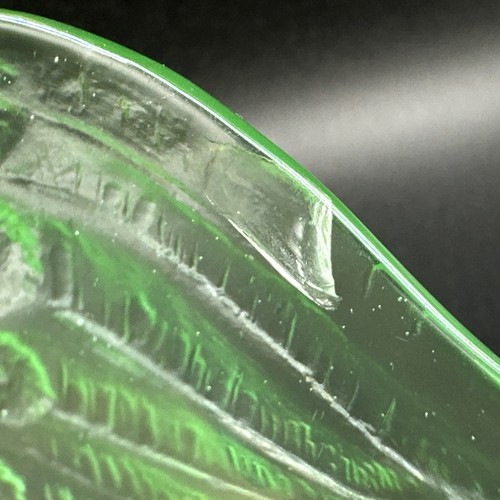 Vintage 30er Jahre Fenton grün Uranglas Schwan Bonboniere - Bild 14 von 24