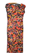 Ladies Zack London Orange Multicoloured Patterned Mini Dress UK10