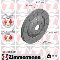 2X Zimmermann Bremsscheiben 365Mm BelÜFtet Bremsscheibe Zweiteilig Gelocht
