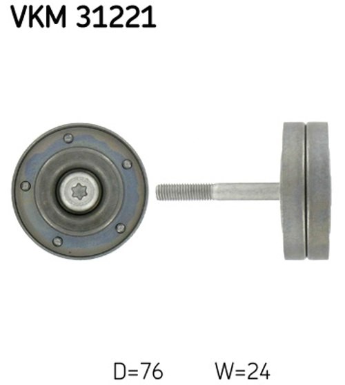 Aux Belt Idler Pulley VKM31221 SKF Guide Deflection 03D145276A 03D145276D New - Image 14