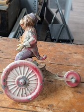 Early Parts Gunthermann Lehmann Triciclo di Latta Tedesco Scimmia Windup Giocattolo 