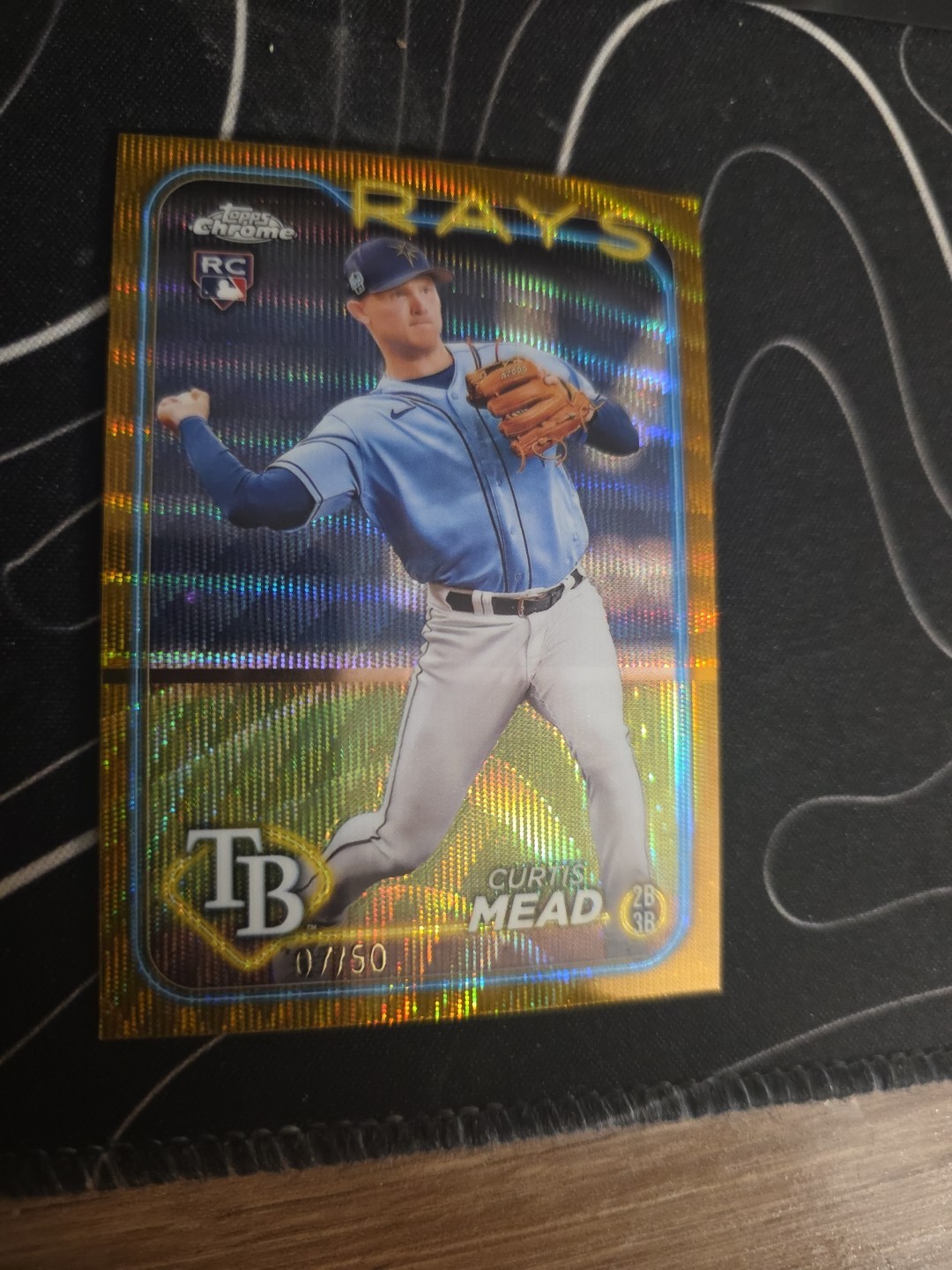 2024 Topps Chrome - Curtis Mead #209 Gold Wave Refractor /50 (RC)