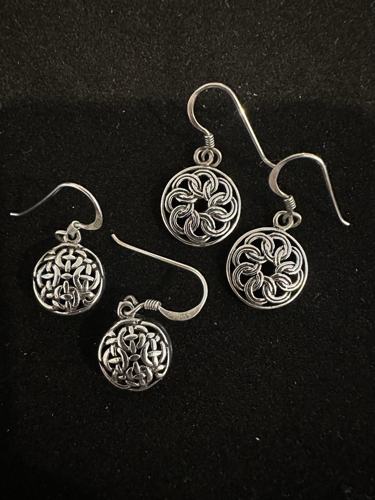 Quaternary Infinity Celtic Knot Dangle Earrings .… - image 1