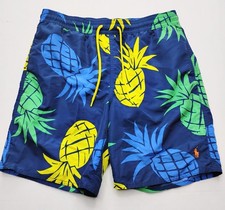 Polo Ralph Lauren Swim trunks M Drawstring Lined Pineapple Print Board Shorts