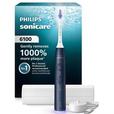 Philips Sonicare 6100 Rechargeable Electric Toothbrush with Travel Case - Black