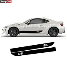 Car Door Side Stickers for Toyota GT86 Body Racing Stripes Graphic Vinyl Decal