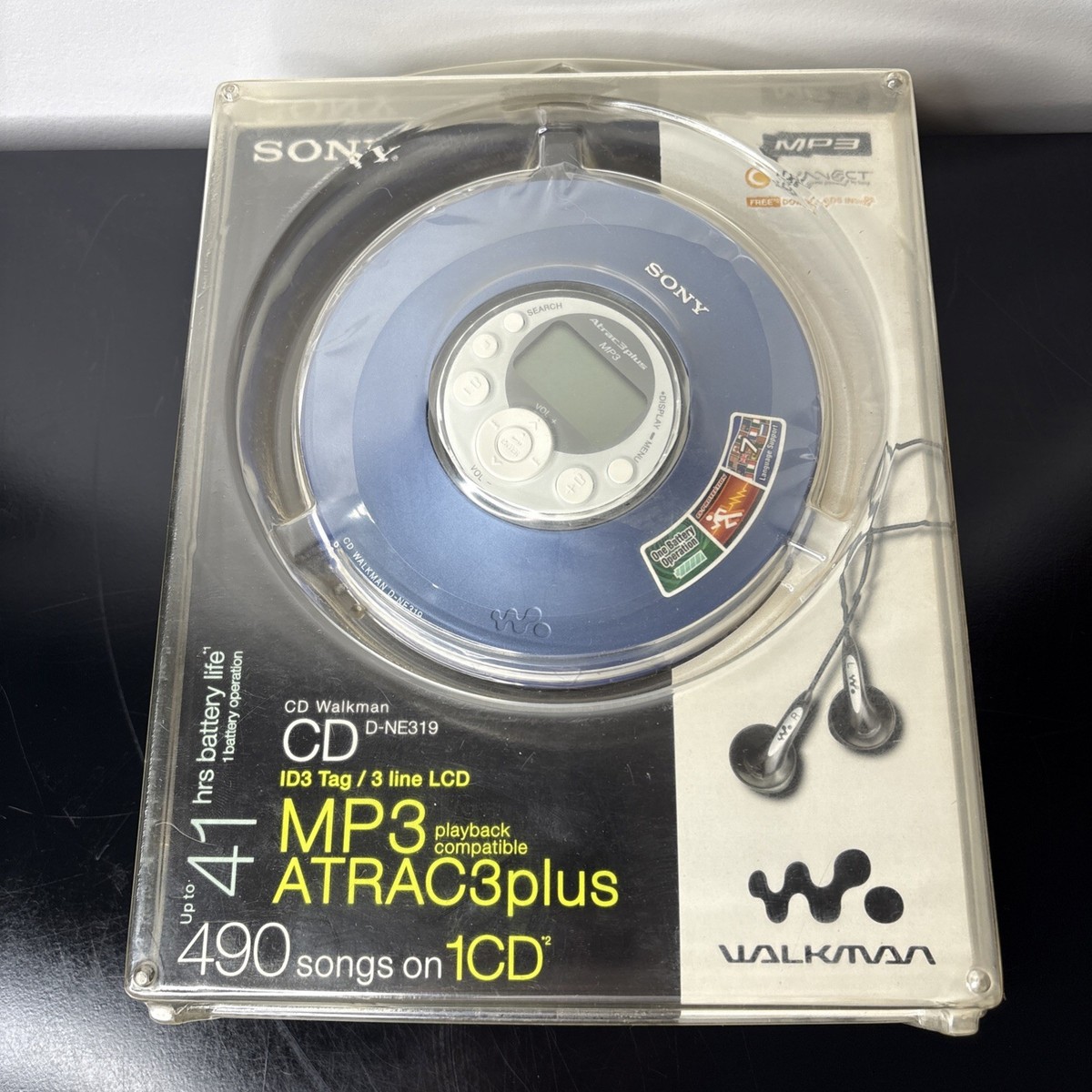 Sony D-ne319 Blue Atrac 3 Plus Mp3 CD Player Walkman for sale