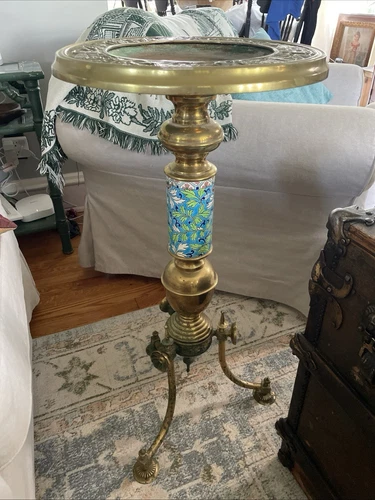 Bradley & Hubbard ? Antique Brass plant stand 