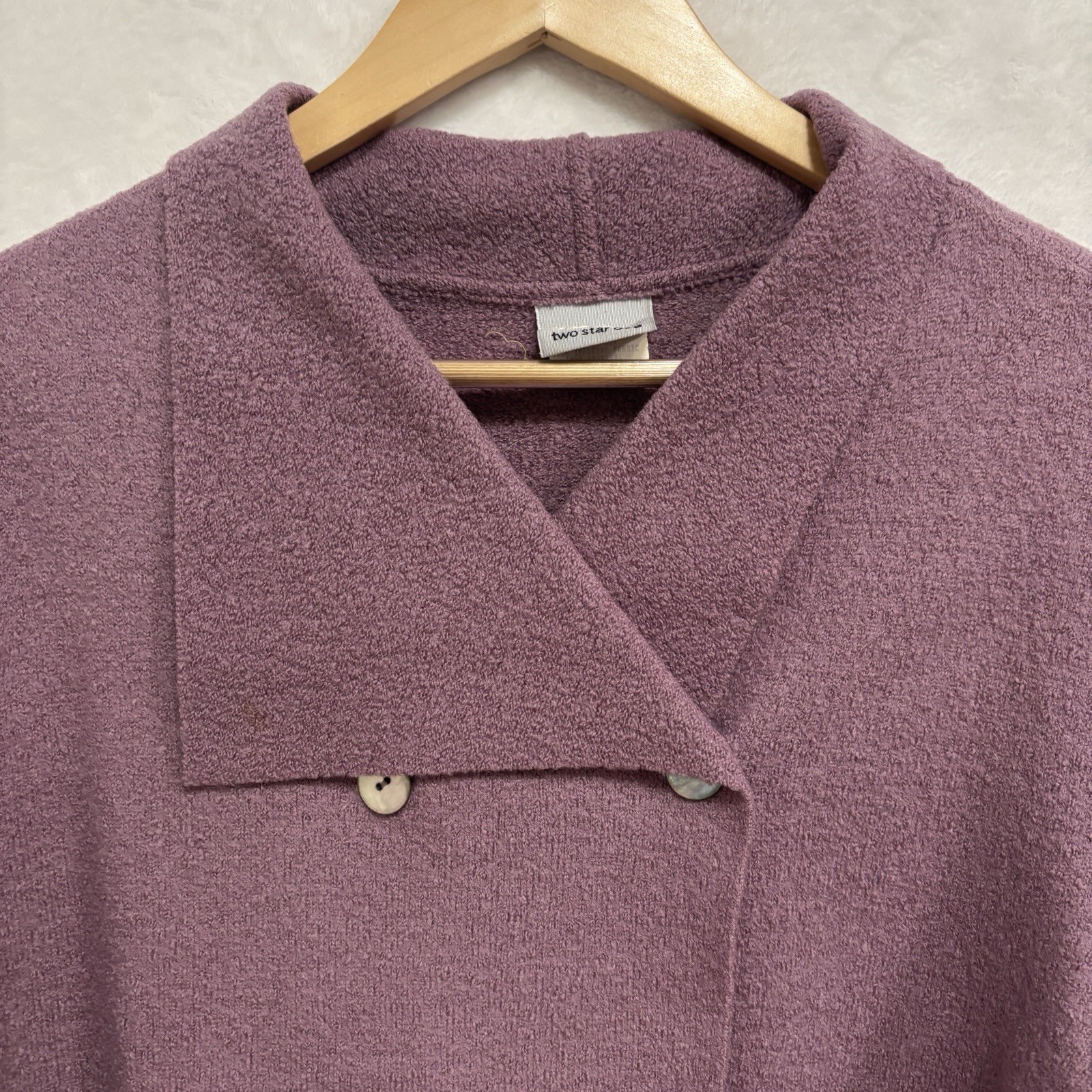 100% Wool Two Button Collared Mid-Length Jacket P… - image 2