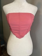 Princess Polly Pink Corset Crop Top Size 2