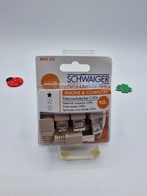 Schwaiger NWST310 10x Network Connector CAT6 Grey