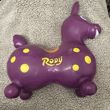 VTG 1984 Rody inflatable bouncy ride on horse pony Ledra Plastics Purple