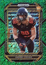 Andrei Iosivas 2024 Prizm Draft Green Shimmer SSP Rookie RC Bengals 2/8