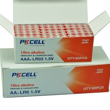 Up to 120x AA/AAA Batteries 1.5V MN1500 MN2400 Alkaline Battery for Toys Remote