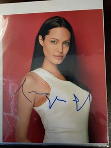 ハリウッド女優 証明書付 アンジェリーナ・ジョリー 直筆サイン入り