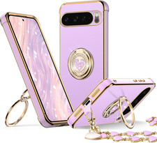 for Google Pixel 10 Pro XL Case with Stand, Phone Case with Double Ring Kickstan