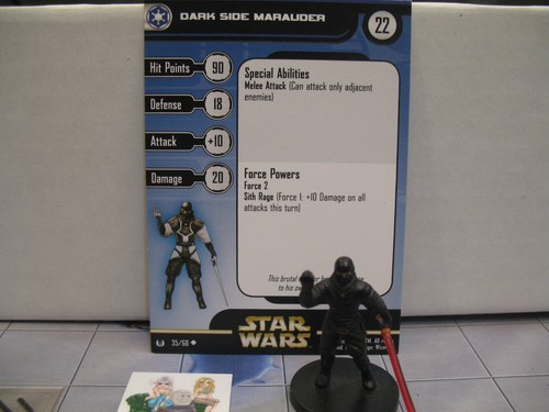 =Star Wars Miniaturen UNIVERSE Dark Side Marauder 35/60 mit Karte=