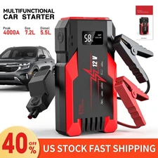 TENKER Car Jump Starter 4000A Portable Power Bank Booster Battery Charger 12V
