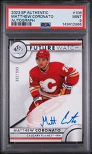 2023-24 SP Authentic Future Watch Auto Matthew Coronato #108 /999 PSA 9