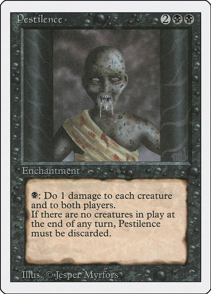1994 Magic: The Gathering Revised Edition - Pestilence (#122, Common, Near Mint)