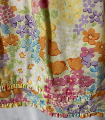 Gymboree Kids Girls Dress Size 4T Blue Yellow Pink Flowers Colorful Ruffle - Picture 2 of 8