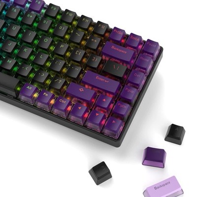 Womier Pudding Keycaps 60 65 75 100 Percent  PBT Shine Through Keycaps,165 Ke...